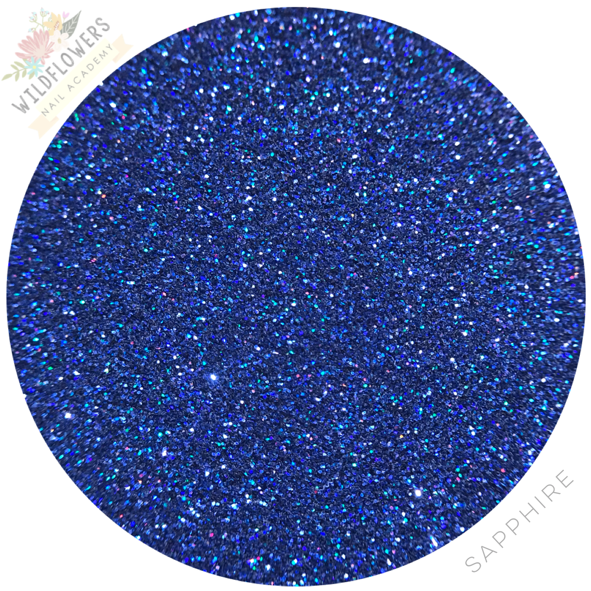 5 point Star Glitter Shapes - Holo Sapphire Blue